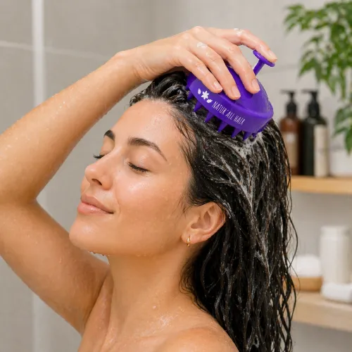 Brosse Massante Cuir Chevelu en Silicone – Natur'All Hair thumbnail 3