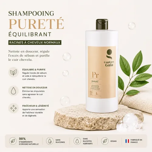 Shampoing Pureté 1 litre – Couleurs Gaïa thumbnail 1