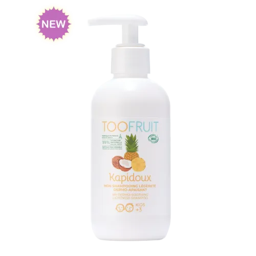 Shampoing Dermo-Apaisant Kapidoux Bio Ananas-Coco – TOOFRUIT Shampoing Dermo-Apaisant Kapidoux Bio Ananas-Coco – TOOFRUIT
