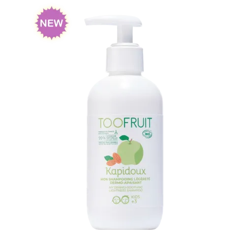Shampoing Dermo-Apaisant Kapidoux Bio Pomme-Amande – TOOFRUIT Shampoing Dermo-Apaisant Kapidoux Bio Pomme-Amande – TOOFRUIT