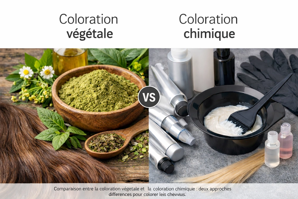 différence entre coloration végétale et coloration chimique cheveux